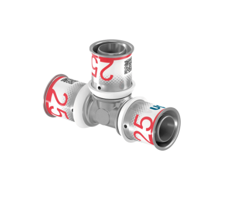 Uponor t-stuk 25mm pers