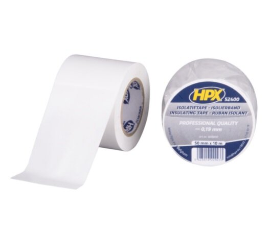 Isolatietape 50mm wit p/10mtr.