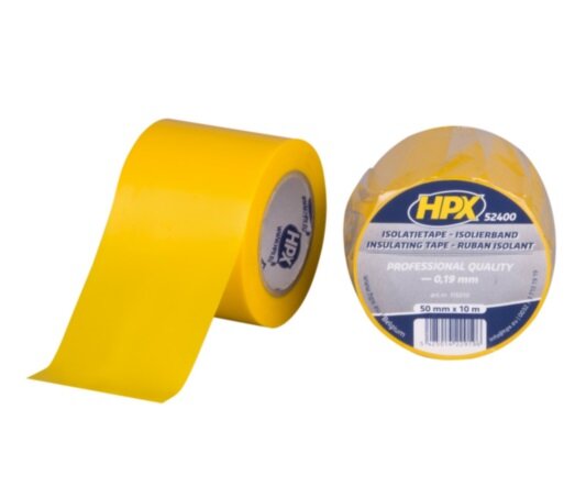 Isolatietape 50mm geel p/10mtr.