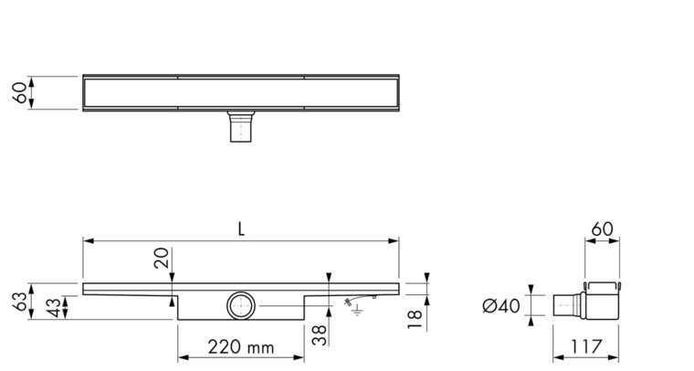 Easydrain rvs douchegoot 1000mm