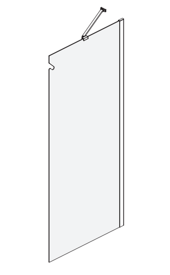 Stabilisatiesteun tbv Edge 890mm Zilverhgl.*