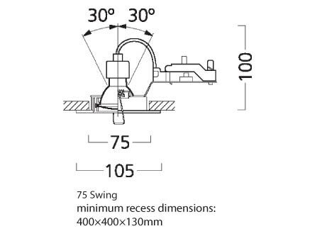 Lumiance spot zwart vierkant IP44