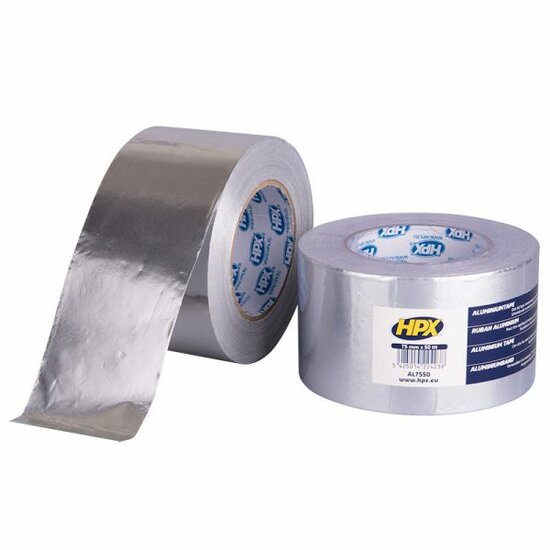 Aluminium tape 75mm p/50mtr.