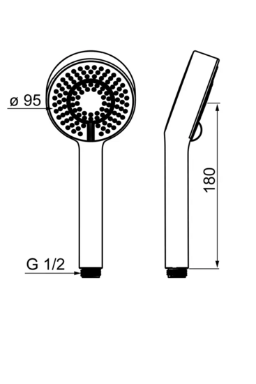 Hansa basicjet handdouche 3-stralig chroom