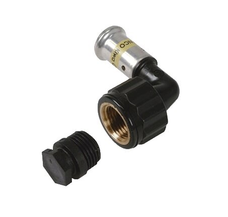 Henco knie 16×1/2″ bi.dr.+ plug pers gas