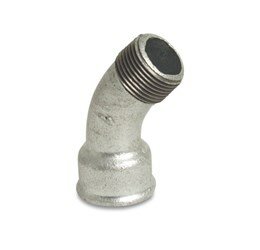 Bocht 45gr. 2” bi.xbu.dr. gegalv.