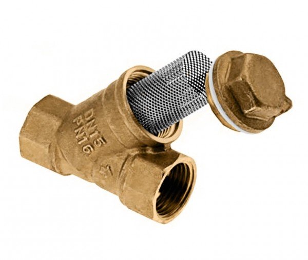 Messing filter vuilvanger 3/8″