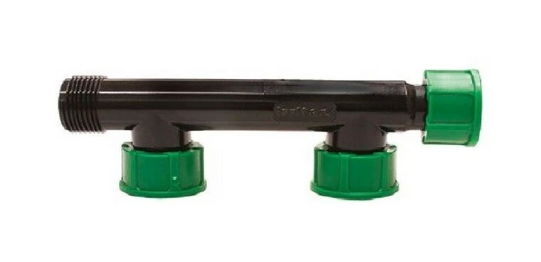 Manifold 2-weg verdeler 1″ bi.dr.