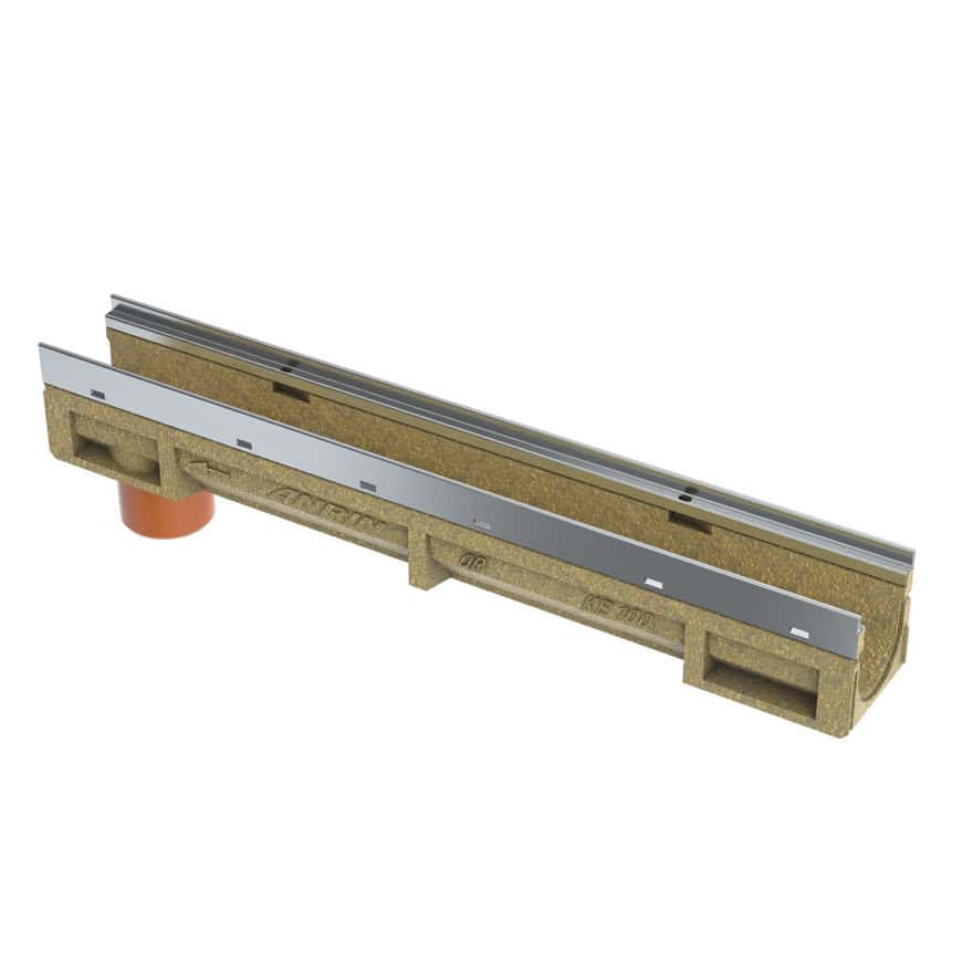 Anrin lijngoot KE-100 onderbak 100cm + uitloop