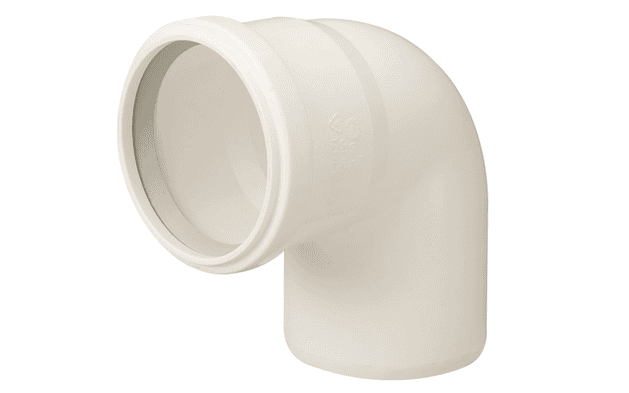 PPs bocht 80mm 90gr. wit - Afbeelding 1