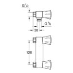 Grohe costa-L douchemengkraan 120mm - Thumbnail Image 2