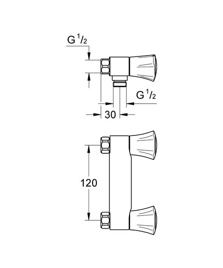 Grohe costa-L douchemengkraan 120mm - Afbeelding 2
