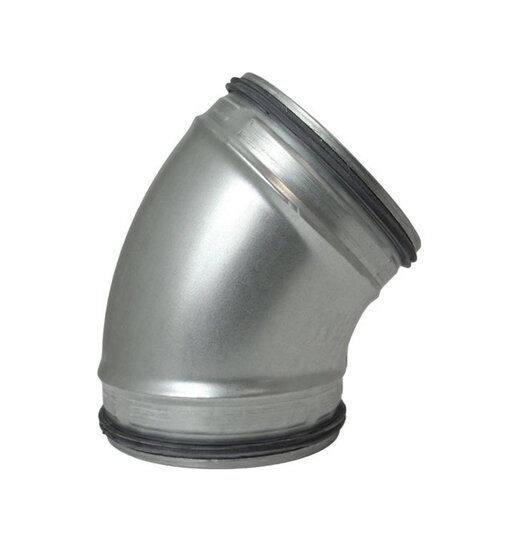 Spiraal bocht 150mm 45gr. glad safe - Afbeelding 2