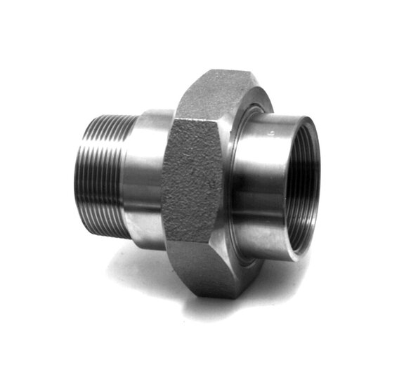 Rvs 3-delige koppeling  2'' bi.xbu.dr. - Afbeelding 2