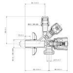 Raminex combi tapkraan 1/2"x3/4"x3/8" - Thumbnail Image 2