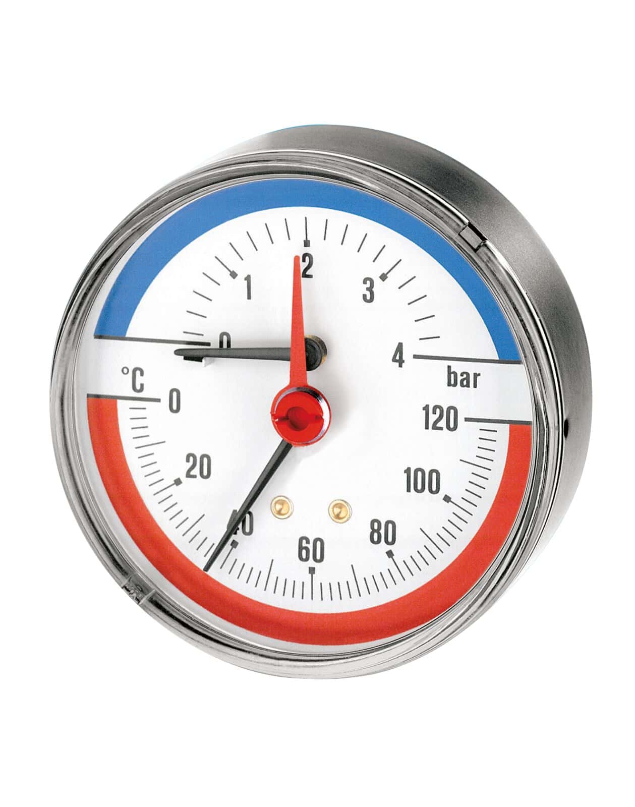 Mano- en temperatuurmeter 1/2" achter - Afbeelding 1