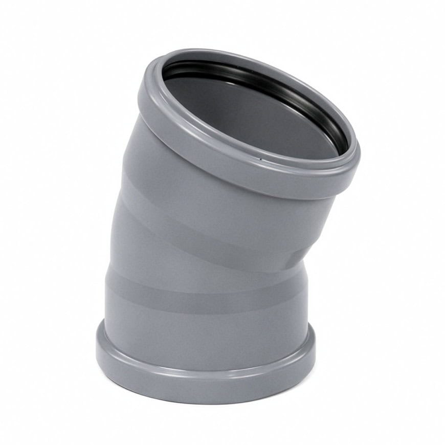 Bocht 200mm 15gr. 2xmanchet SN8 - Afbeelding 1