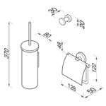Geesa Nemox toiletaccessoireset chroom - Thumbnail Image 5