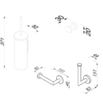 Geesa Nemox toiletaccessoireset zonder klep chroom - Thumbnail Image 5