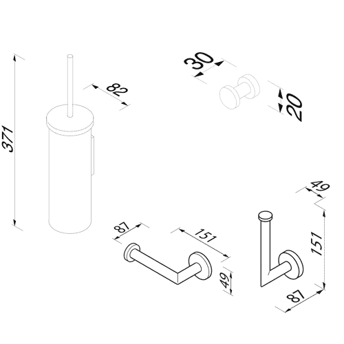 Geesa Nemox toiletaccessoireset zonder klep chroom - Afbeelding 5