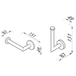 Geesa Nemox toiletrolhouder zonder klep chroom - Thumbnail Image 4