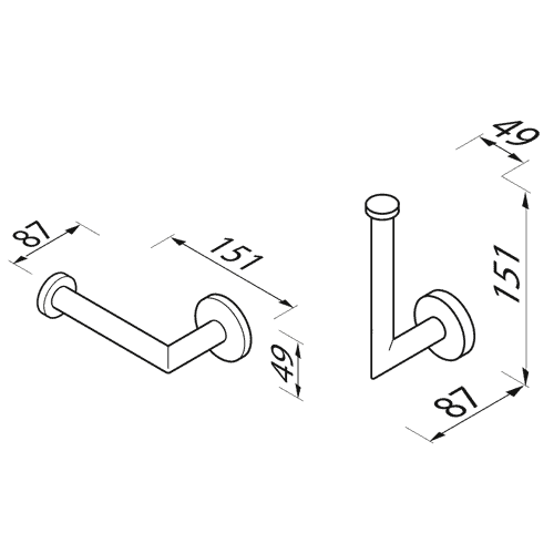 Geesa Nemox toiletrolhouder zonder klep chroom - Afbeelding 4